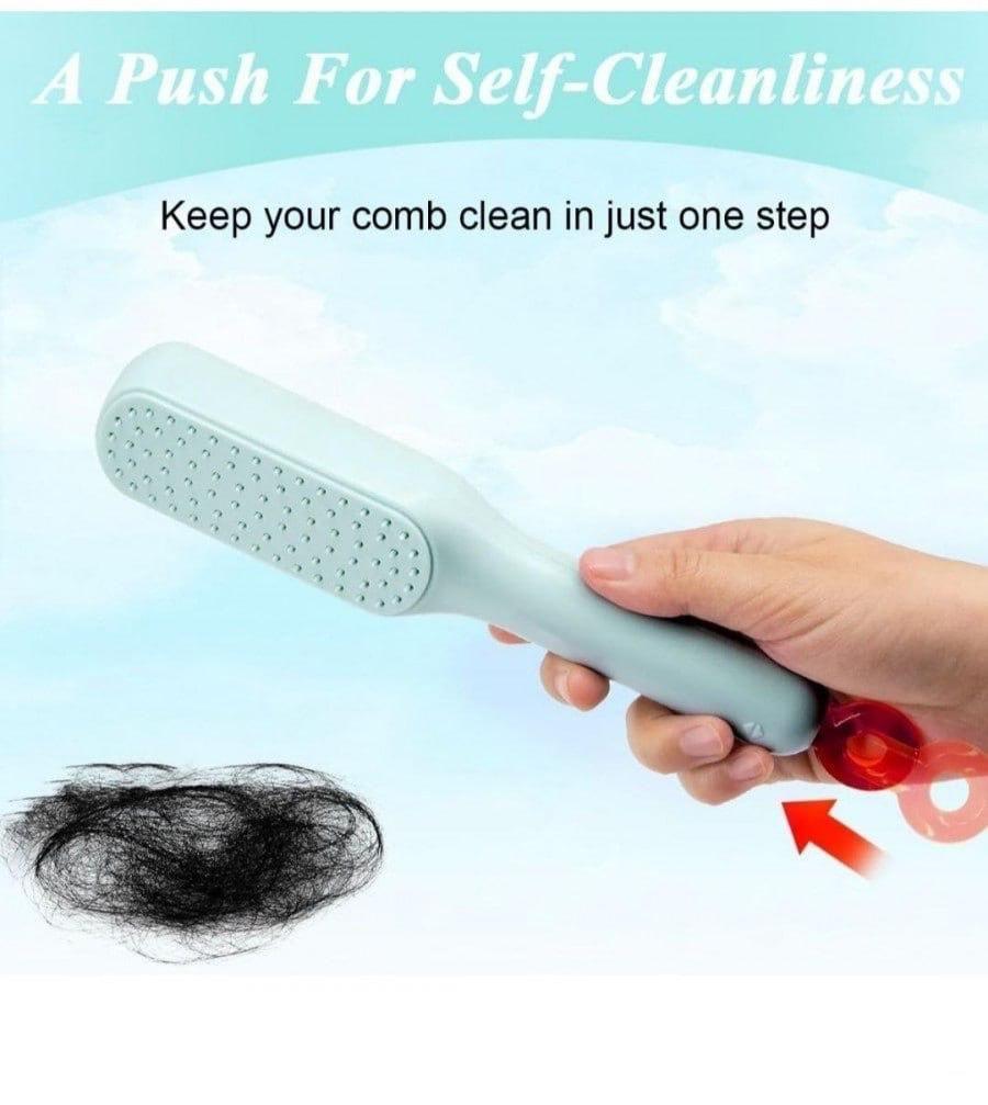 Self-Cleaning Anti-Static Massage Hair Comb for Adults & Kids | Random Color | Pack of 1