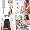 Self-Cleaning Anti-Static Massage Hair Comb for Adults & Kids | Random Color | Pack of 1