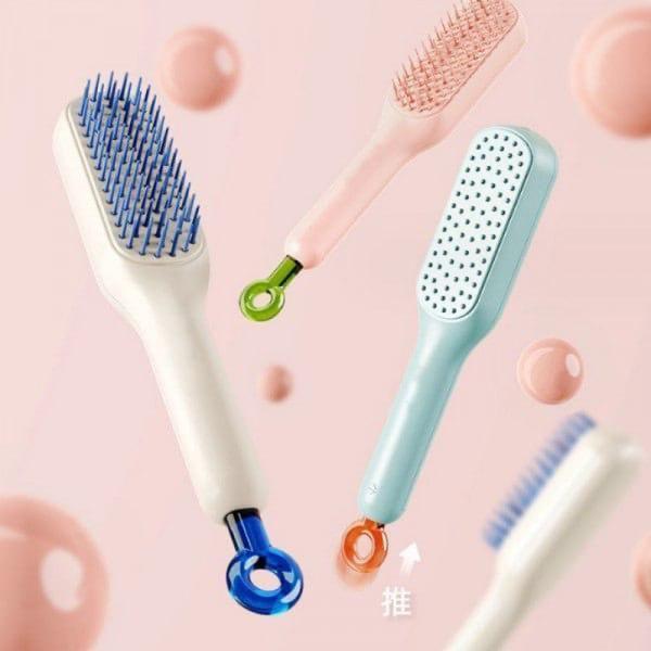 Self-Cleaning Anti-Static Massage Hair Comb for Adults & Kids | Random Color | Pack of 1