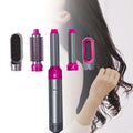 LuxeAir Pro™ Grey & Pink 5-in-1 Hair Styler & Hot Air Brush Dryer