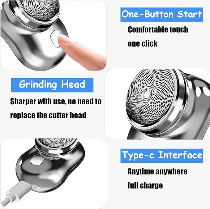 MiniShave Pro™ USB Type-C Portable Electric Shaver for Men | Pocket Razor
