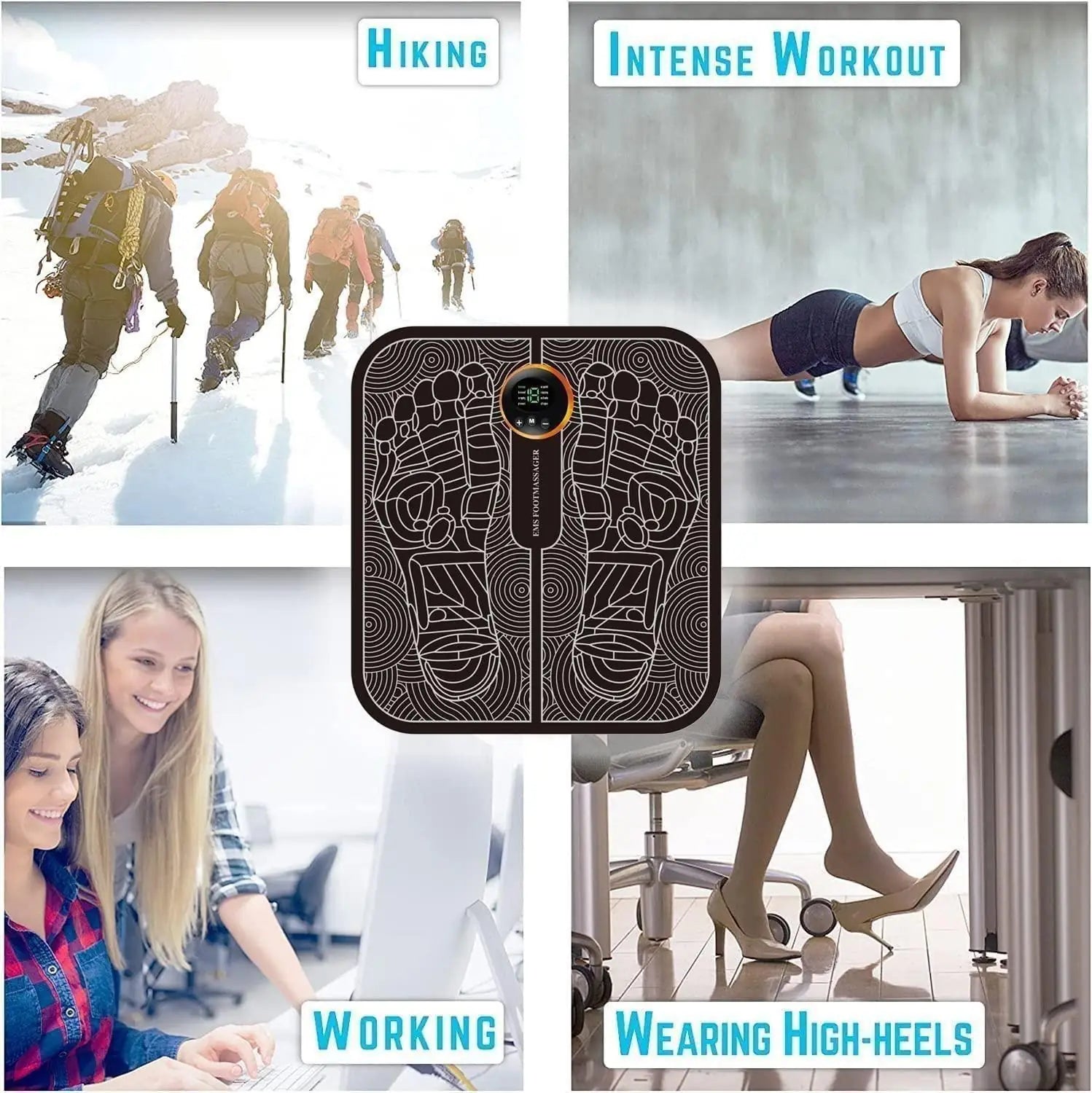 Wireless EMS Foot Massager Mat | Electric Pain Relief & Muscle Relaxation Machine