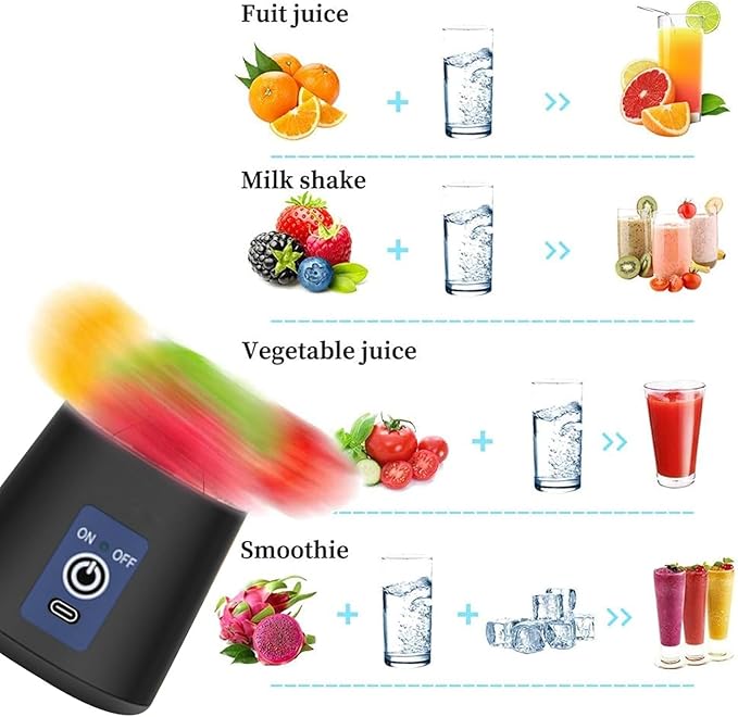 Electric Juice Maker Bottle for Travel, Gym & Office | Random Color
