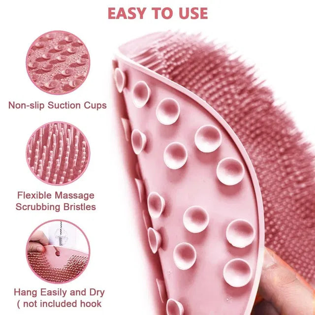 Silicone Multi-Use Bath & Foot Scrubber | Soft Exfoliating Cleaning Brush