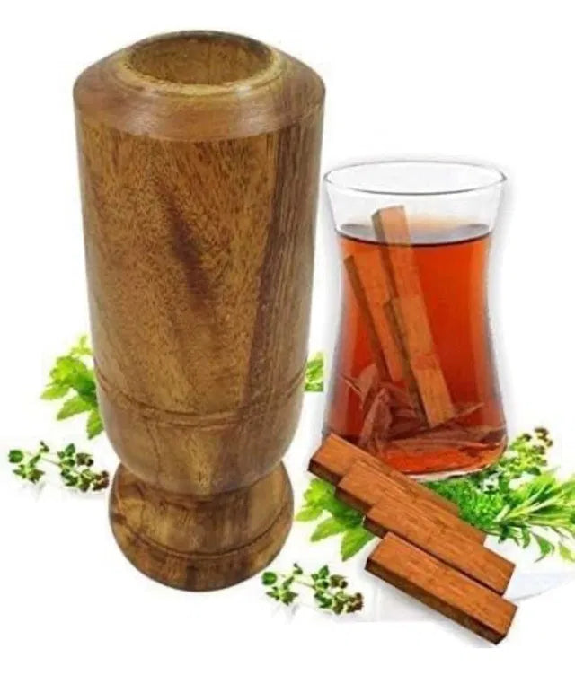 Sugar Balance™ Ayurvedic Wooden Water Glass | Natural Vijaysar Health Tumbler